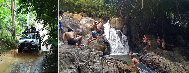 ナムアンの滝　ジャングルサファリ　象乗り付きオフロードサファリ体験・旅行記